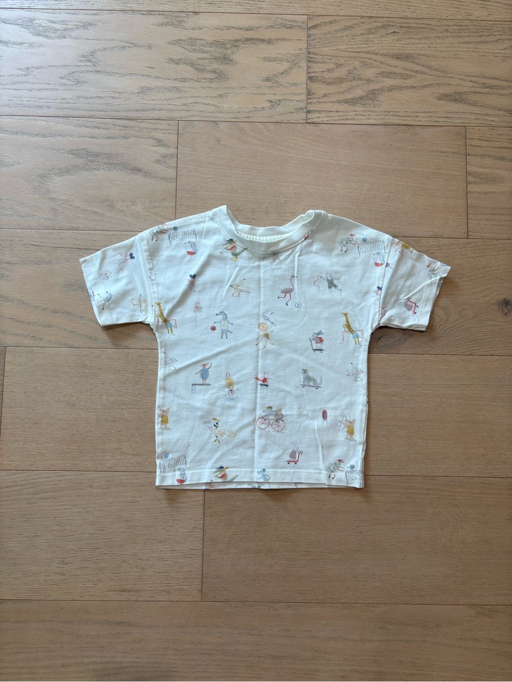 Pehr ivory animal print tee, size 3T